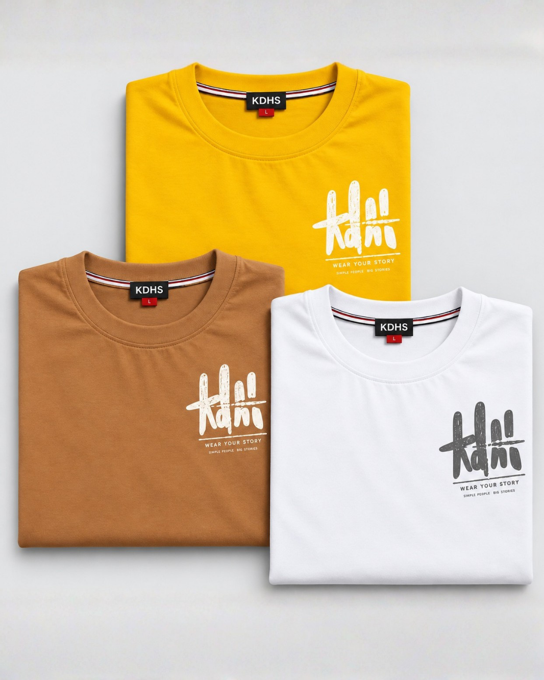 KDHS Wear Your Story Printed T-Shirts Combo Pack of 3